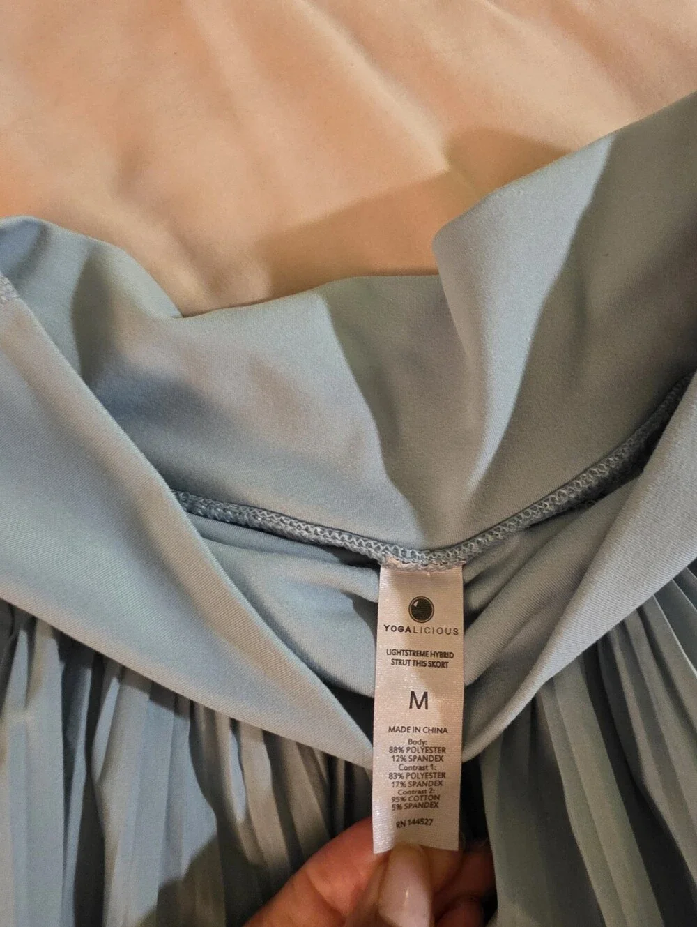 Yogalicious Light Blue Pleated Circle Skirt